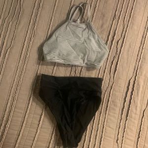 Cute,brand new black and white bathing suit from Aerie